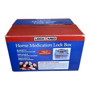 Lock Med Home Medication Lock Box Combination Security Hold 12 Bottles 18"×6"×4"